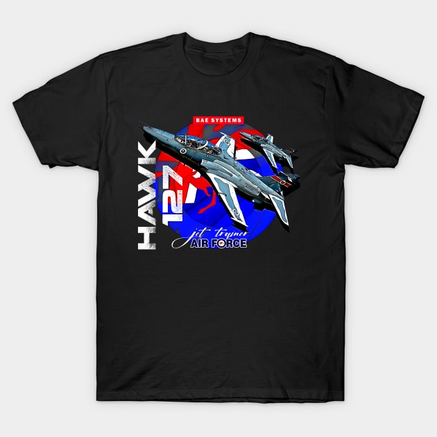 Hawk 127 Royal Australian Air Force Jet Trainer T-Shirt by aeroloversclothing